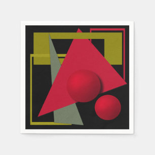 Serviette En Papier Impression géométrique moderne Abstraite