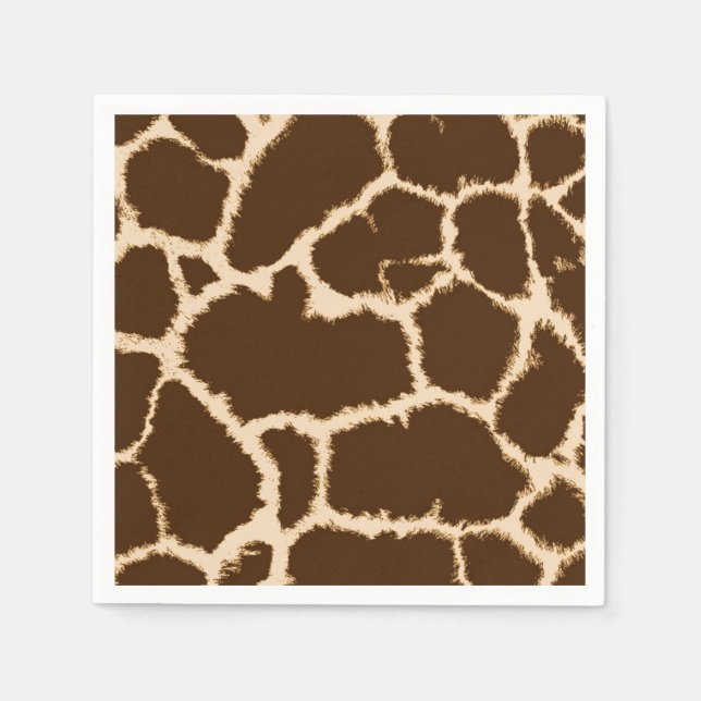 Serviette En Papier Impression Girafe (Devant)
