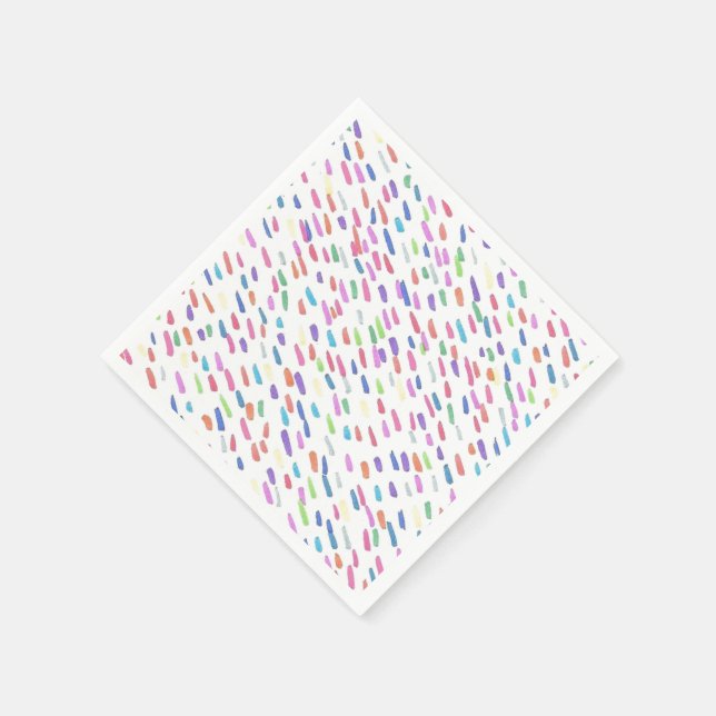 Serviette En Papier Impression goutte pluie arc-en-ciel (Coin)