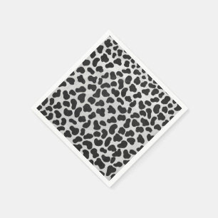 Serviette En Papier Impression noire et blanche dalmate