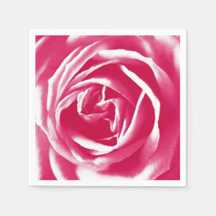 Serviette En Papier Impression rose en satin rose