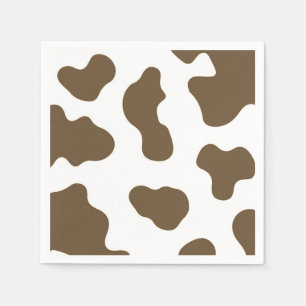 Serviette En Papier Impression vache marron et blanc Country Western R