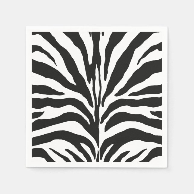 Serviette En Papier Impression Zebra (Devant)