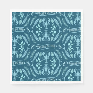 Serviette En Papier Imprimantes Art Décor Fruits De Mer