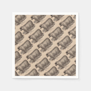 Serviette En Papier Imprimé au 19e siècle année Cotswold brebis