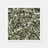 Imprimé de camouflage vert noir crème