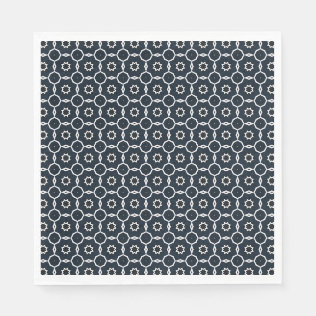 Serviette En Papier Imprimé géométrique (Devant)