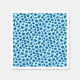 Serviette En Papier Imprimé léopard - Cobalt foncé et bleu ciel