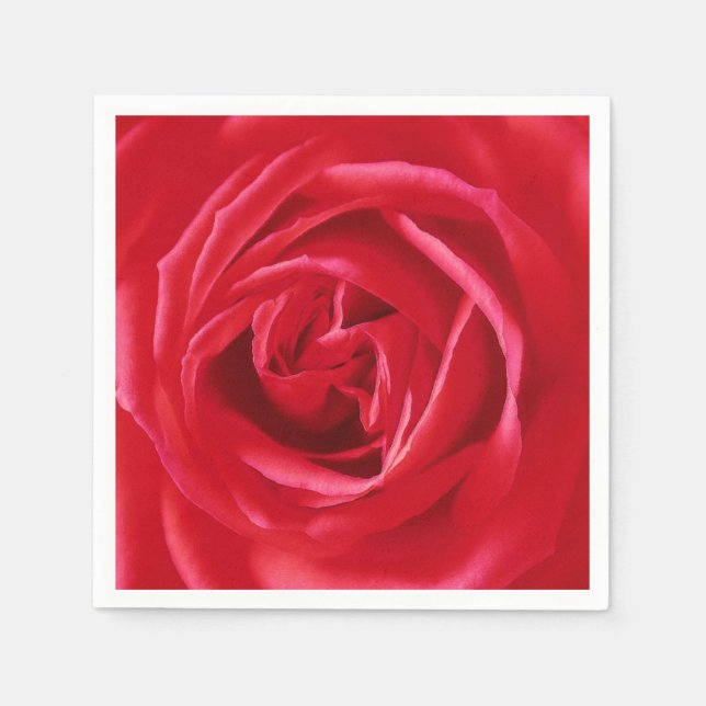 Serviette En Papier imprimé rose rouge (Devant)