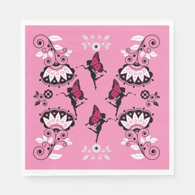 Serviette En Papier Imprimer Motif Princesse Fairy (Devant)