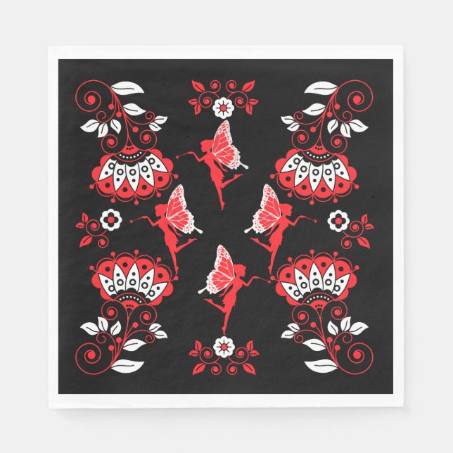 Serviette En Papier Imprimer Motif Princesse Fairy (Devant)