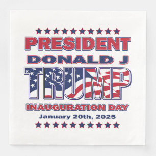 Serviette En Papier Inauguration 2025 du président Donald J Trump