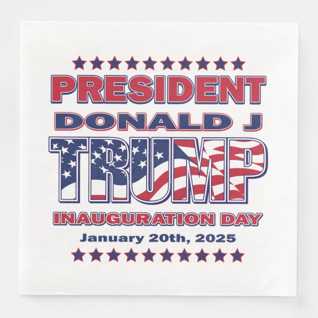 Serviette En Papier Inauguration 2025 du président Donald J Trump (Devant)