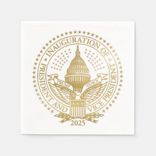 Serviette En Papier Inauguration du logo inaugural du président Trump 