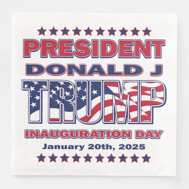 Serviette En Papier inauguration du président Trump (Devant)