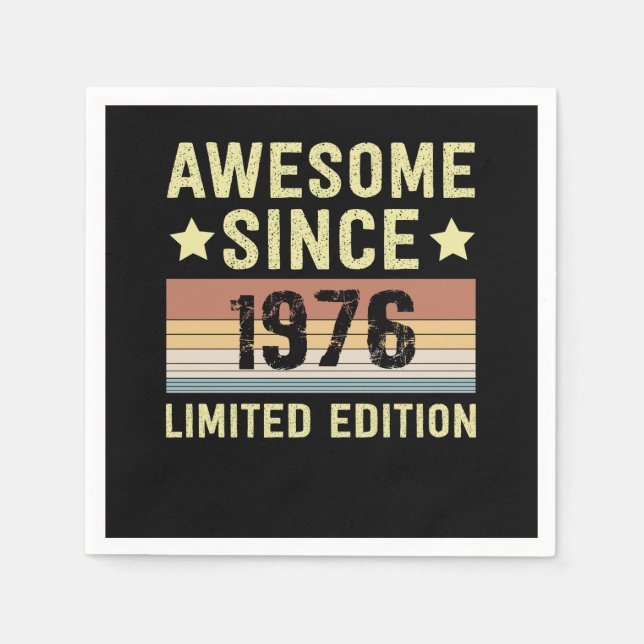 Serviette En Papier Incroyable depuis 1976 Anniversaire (Devant)