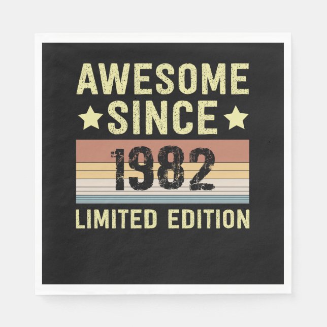 Serviette En Papier Incroyable depuis 1982 Anniversaire (Devant)