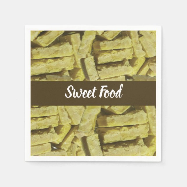 Serviette En Papier Indian Sweet Mysore Pak Sweet Food (Devant)