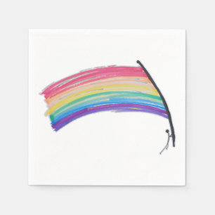 Serviette En Papier Indicateur de la fierté arc-en-ciel