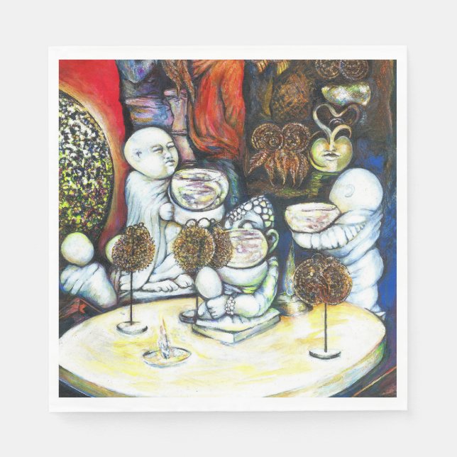 Serviette En Papier Indifférent au Défi (Devant)