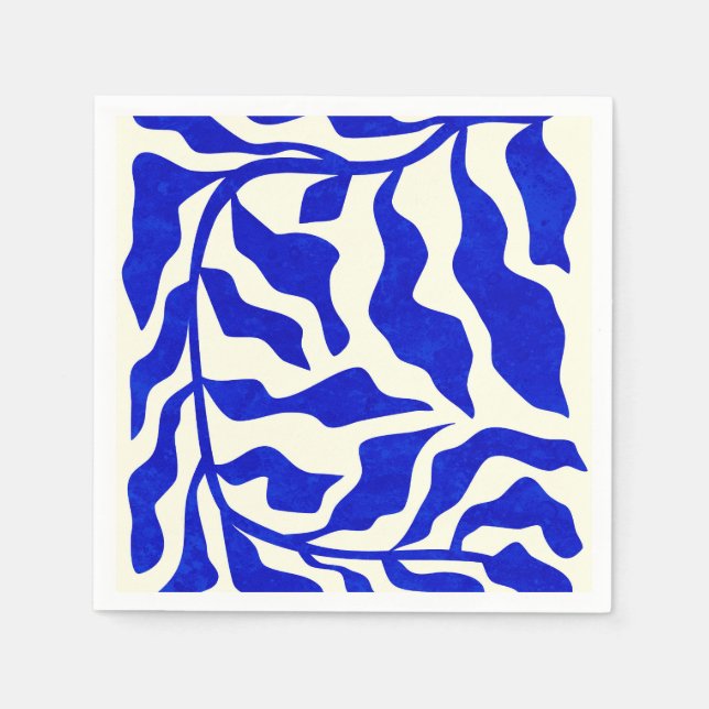 Serviette En Papier Indigo Elegance (Devant)