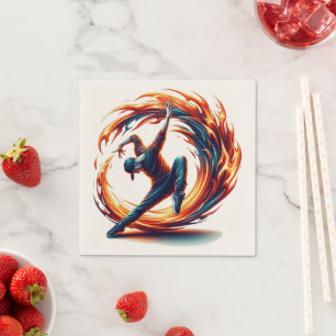 Serviette En Papier Inferno Spin - Stimuler l'esprit de Breakdance