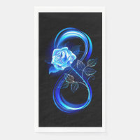 Infini lumineux avec rose bleue