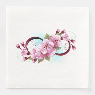Serviette En Papier Infinité avec les fleurs Sakura