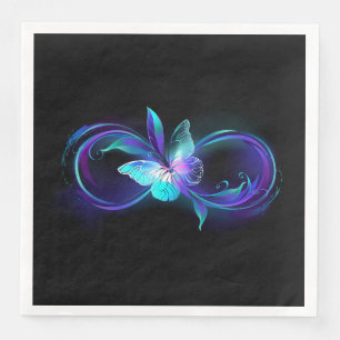 Serviette En Papier Infinité brillante avec papillon magique