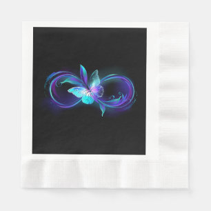 Serviette En Papier Infinité brillante avec papillon magique