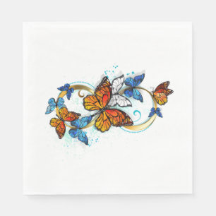 Serviette En Papier Infinité de papillons monarques