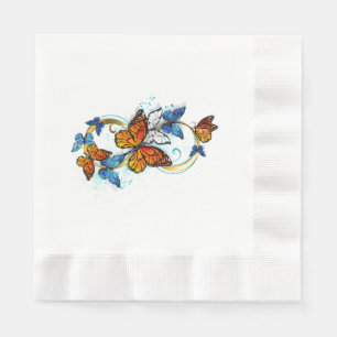 Serviette En Papier Infinité de papillons monarques
