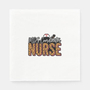 Serviette En Papier Infirmière coordinatrice MDS Design de chemise vin