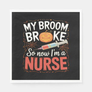 Serviette En Papier Infirmière Drôle Halloween Infirmière Essentiel T-