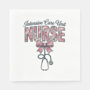 Serviette En Papier Infirmière en soins intensifs floral nœud concepti