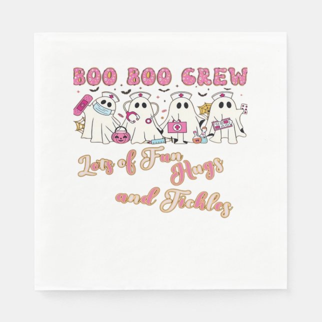 Serviette En Papier Infirmière Paediactric Amusement Halloween Design  (Devant)