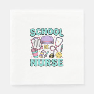 Serviette En Papier Infirmière scolaire chemise vintage conception de
