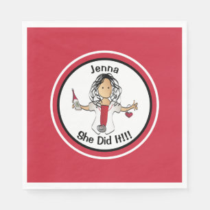 Serviette En Papier Infirmière tirée à la main - École Médicale d