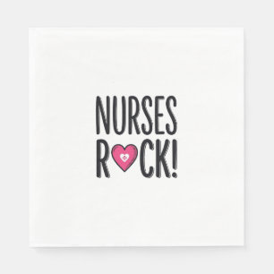 Serviette En Papier Infirmières Rock Design Vectoriel de Cœur d'Infirm