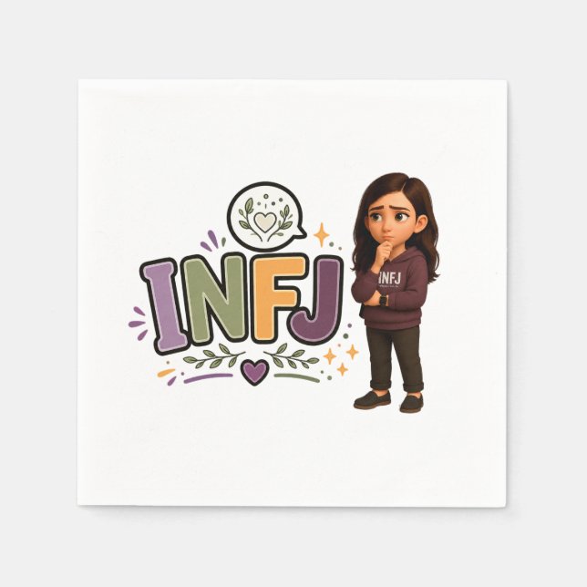 Serviette En Papier INFJ — A Guardiã das Ideias (Devant)