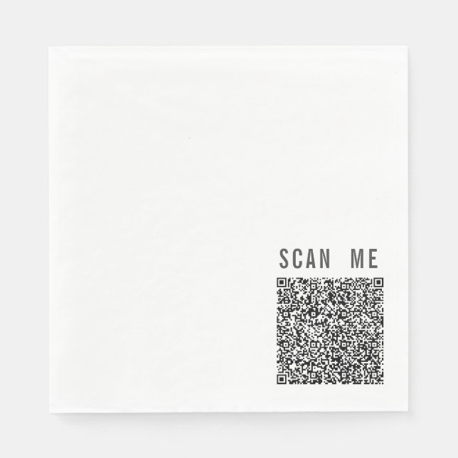 Serviette En Papier Informations de scan de code QR personnalisé Vos s (Devant)