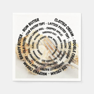 Serviette En Papier Ingrédients à tarte concentré avec garnitures