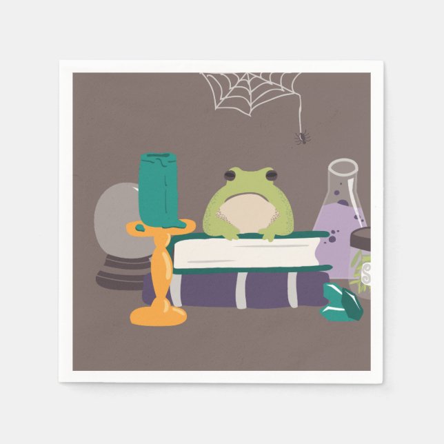 Serviette En Papier Ingrédients sorciers Halloween (Devant)