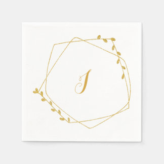 Serviette En Papier Initial Wedding Reception Napkin