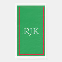Initiales de monogramme Nom personnalisé Rouge Ver