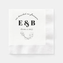 Initiales et date du Mariage floral