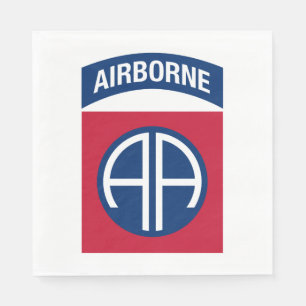 Serviette En Papier Insigne de la 82e division aéroportée Vétéran mili