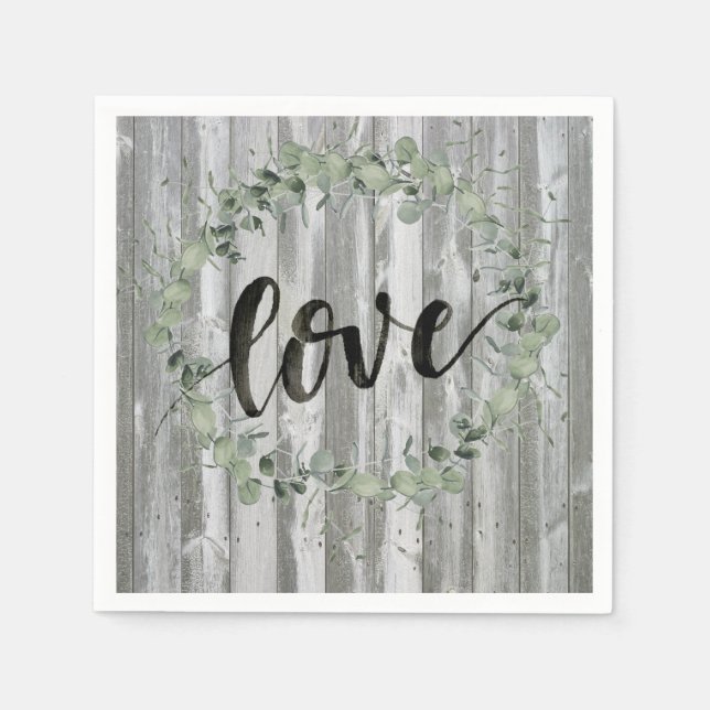 Serviette En Papier Inspiration agricole - Amour (Devant)