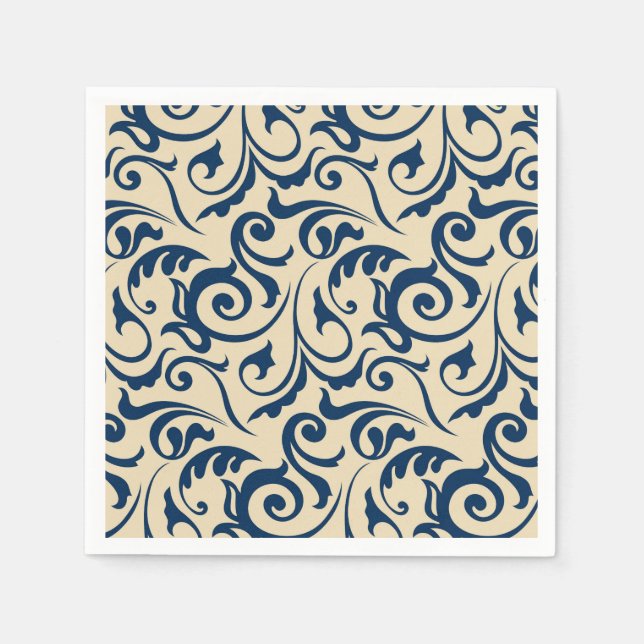 Serviette En Papier Inspiration de motifs persans 2 (Devant)