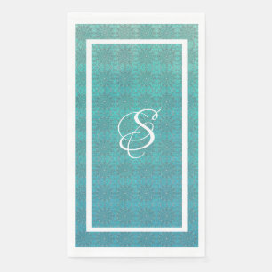 Serviette En Papier Inspirations de paon Turquoise